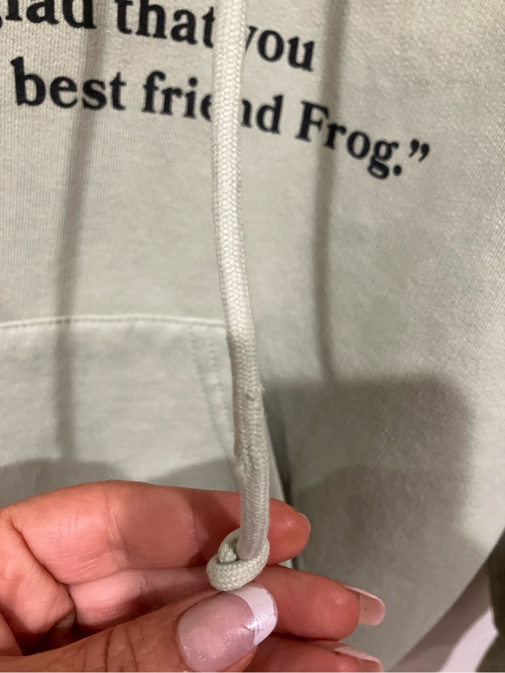 Frog And Toad Sage Green Graphic Hoodie Sweatshirt Large Bookish Cottagecore⁠ - Picture 5 of 7